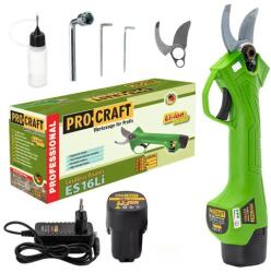 PRO-CRAFT Foarfeca cu Acumulator Profesionala, 16V, 2Ah, grosime taiere 25mm, PROCRAFT ES16Li (13907)