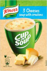 Knorr Cup a Soup instant 3 sajtkrémleves zsemlekockával 17 g - innotechshop