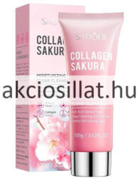 SADOER Collagen Sakura Moisturizing Clear Cleanser Kollagénes Japán cseresznyevirágos Arclemosó hab 100g