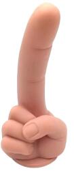 Passion Labs Dildo Forefinger Dildo, Baza cu Ventuza, Silicon Lichid, Natural, 19 cm, Passion Labs