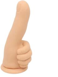 Passion Labs Dildo Thumber-Medium, Baza cu Ventuza, Silicon Lichid, Natural, 19 cm, Passion Labs