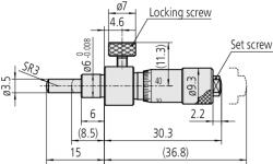 Mitutoyo Micrometer Head, Locking Screw Type (148-222-10)