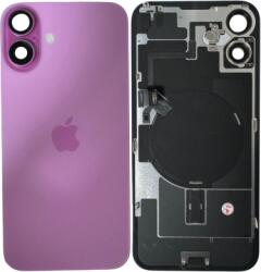  Apple iPhone 16 Plus akkufedél (hátlap) kamera lencsével, vezeték nélküli töltőchip, mágneses gyűrűvel és vakuval Rózsaszín, Pink, Gyári Grade A