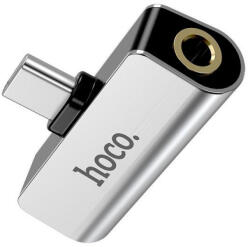 hoco. Преходник Hoco LS 26 Type-C 2-in-1 audio converter - Сребрист