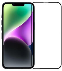 Full Screen Silk lcd kijelző üvegfólia, ütésálló védőfólia Apple iPhone iPhone 13, 13 Pro, 14, SE 2025 (SE 4. gen), IPhone 16e, fekete (5D, 9H)