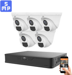 Uniview 5 dome biztonsági kamerás 5MP kamerarendszer