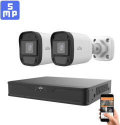 Uniview 2 biztonsági kamerás kamerarendszer 5MP (Uniview-B115-AF28-2)