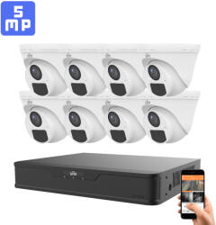 Uniview 8 dome biztonsági kamerás 5MP kamerarendszer