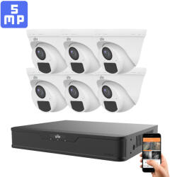 Uniview 6 dome biztonsági kamerás 5MP kamerarendszer