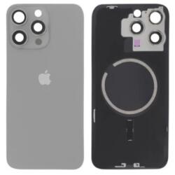  Apple iPhone 16 Pro Max akkufedél (hátlap) kamera lencsével mágneses gyűrűvel Szürke, Natural Titanium Gyári, Grade A