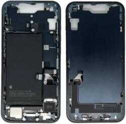 Apple iPhone 16 középső keret, akkumulátorral és átvezető fóliákkal, Fekete Gyári, Grade A