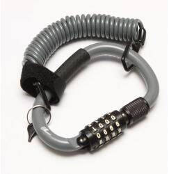 LONGUS Guard számkombinációs karabiner, 5 mm x 180 cm sodronnyal, szürke