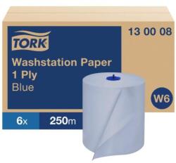 Tork Papírtörlők egyrétegű tekercsben. TORK Basic kék W6, tekercs 250 m (6 db)