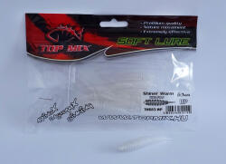 Top Mix Shiner Worm White Pearl 6, 0cm Plasztik Hernyó Csali 10db (TM683-WP)