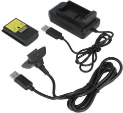 VHBW Play & Charge Kit - 1x Töltő, 1x Töltőkábel, 1x Akkumulátor Fekete (888400875)