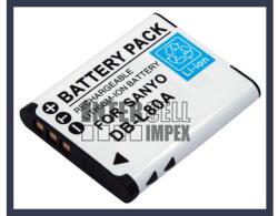 SANYO DB-L80 3.7V 700mAh utángyártott Lithium-Ion kamera/fényképezőgép akku/akkumulátor (IC020090-007)