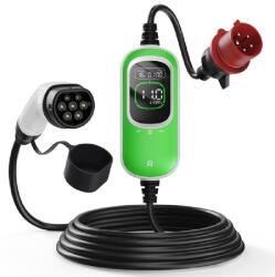 Rheidon Tech elektromos autó állítható otthoni töltő - (3x16A) 11kW - 7, 5m Type2 kábellel