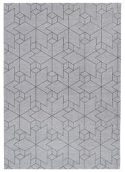  URBAN Gray, szürke alapon antracitszürke geometriai mintás szőnyeg szennytaszító bevonattal