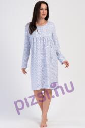 Vienetta Extra méretű hosszú ujjú flanel gombos női hálóing (NHI7394 4XL)