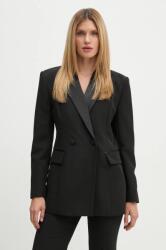 Bruuns Bazaar zakó RubysusBBTuxi blazer fekete, sima, kétsoros gombolású, BBW4114 - fekete 40