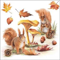 Ambiente Squirrels go nuts papírszalvéta 33x33cm, 20db-os