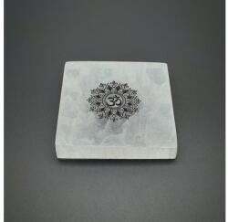 R. M. ékszer Ásványok Szelenit négyzet om mandala fekete 6-7cm (109895)