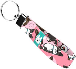 april & june Cardigan Welsh Corgi, rózsaszín - Kulcstartó - Cardigan Welsh Corgi, pink - april & june (anj-kc-228-S)