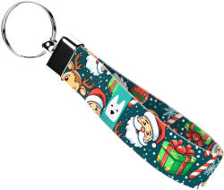 april & june Mikulás és a rénszarvasok - Kulcstartó - Santa and the Reindeers - april & june (anj-kc-211-S)