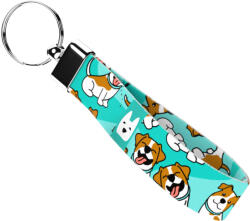 april & june Jack russell, kék - Kulcstartó - Jack russell terrier, blue - april & june (anj-kc-191-S)