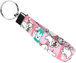 april & june Westi, rózsaszín - Kulcstartó - West highland white terrier, pink - april & june (anj-kc-196-S)