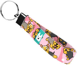 april & june Yorkshire terrier, Yorki, rózsaszín - Kulcstartó - pink - april & june (anj-kc-180-S)