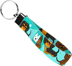 april & june Tacskó, kék - Kulcstartó -Dachshund, blue - april & june (anj-kc-164-S)