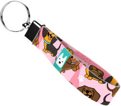 april & june Tacskó, rózsaszín - Kulcstartó -Dachshund, pink - april & june (anj-kc-165-S)