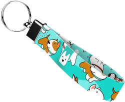 april & june Bullterrier, kék - Kulcstartó - blue - april & june (anj-kc-194-S)