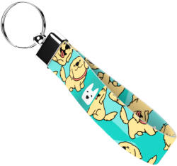 april & june Golden retriever, kék - Kulcstartó - blue - april & june (anj-kc-202-S)