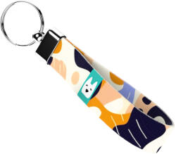 april & june Bézs és Kék Kamuflázs - Kulcstartó - Beige and Blue Camouflage - april & june (anj-kc-129-S)