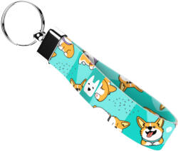 april & june Pembroke Welsh Corgi, kék - Kulcstartó - Pembroke Welsh Corgi, blue - april & june