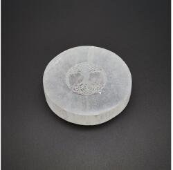 R. M. ékszer Ásványok Szelenit korong életfa ezüst matricás 6-7cm (109882)