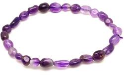 R. M. ékszer Ametiszt sötét pebble karkötő 6-10mm (059902)