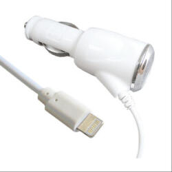 Telcon Autós töltő Apple iPhone / iPod, Lightning csatlakozó, fehér, 2A (176059)