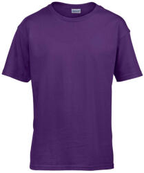 Gildan GIB64000 rövid ujjú pamut gyerek póló - purple szín (giB64000pu-xs) - ankit