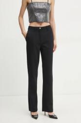 Guess nadrág NEW ZOE női, fekete, magas derekú egyenes, W5RB30 KCMU2 - fekete M