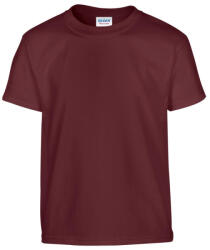 Gildan GIB5000 rövid ujjú pamut gyerek póló - maroon szín (giB5000ma-xl) - ankit