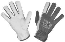 NEO TOOLS Manusi piele capra, gri si alb, marime 9", NEO (97-656-9)