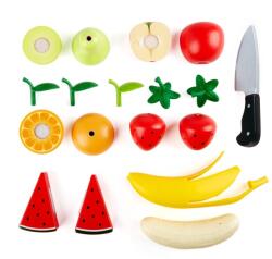 Hape Set de joaca din lemn - Fructe sanatoase de taiat 9 piese (E3171B) Bucatarie copii