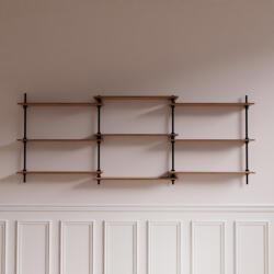 AR Shelving Polcrendszer DECO: 2db fali polc 92, 5x235x17, 5cm