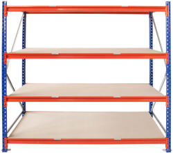 AR Racking Nagy fesztávú (komissiózó) XL polc 200X150X80cm, terhelhetőség 1000kg, kék és narancssárga, fémváz és HDF polcok