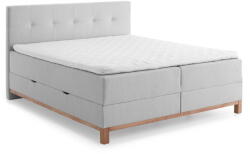 meise.möbel Világosszürke boxspring ágy tárolóhellyel 160x200 cm Catania - Meise Möbel