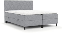 Maison de Reve Szürke ágyneműtartós boxspring ágy 180x200 cm Gwen - Maison de Rêve