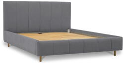 Scandic Szürke kárpitozott franciaágy ágyráccsal 180x200 cm Zee - Scandic